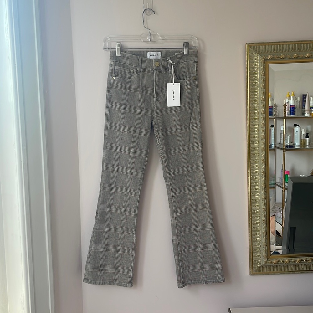 Frame New With Tags Plaid Le Crop Mini Boot 24